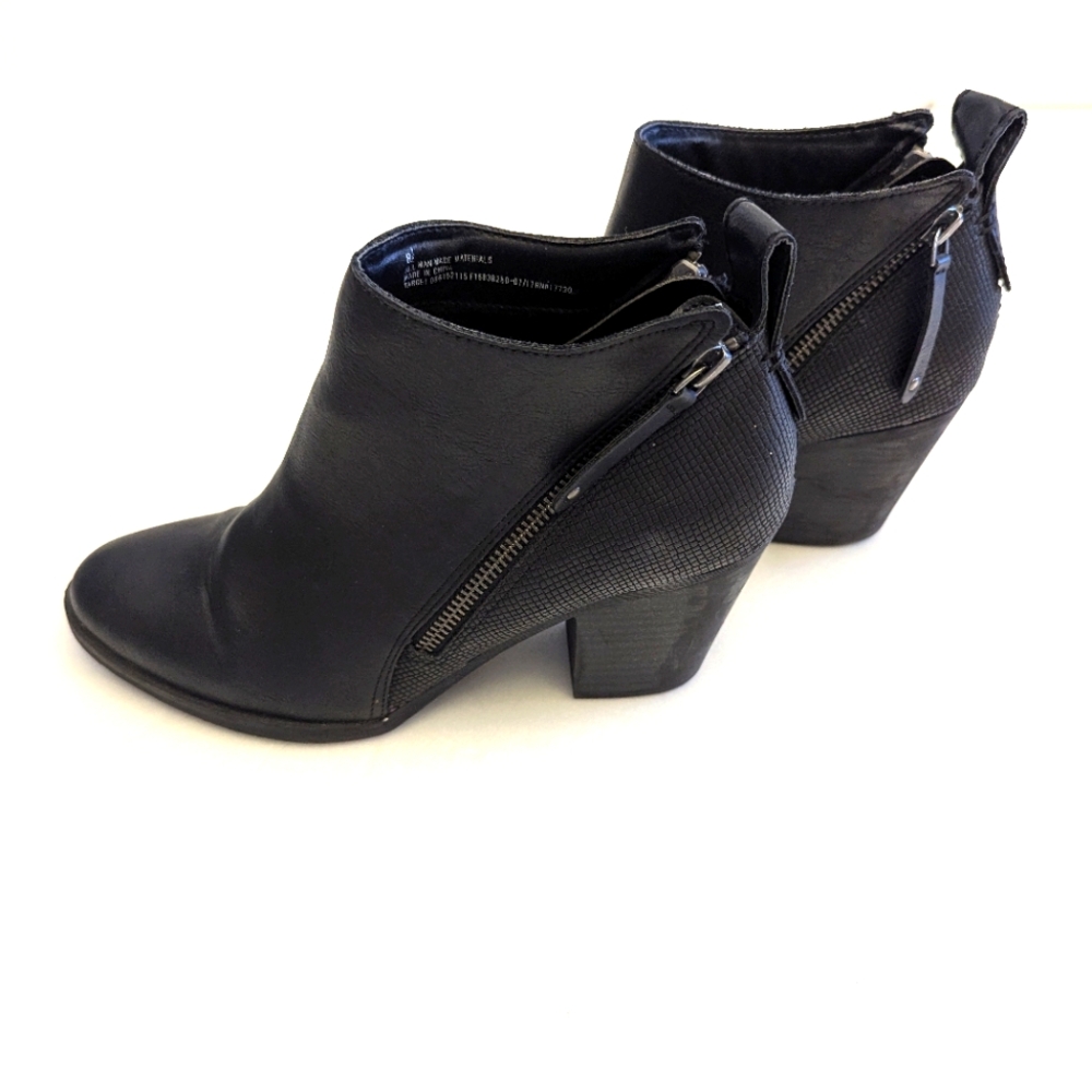 Dolce Vita Double Zip Black Booties Size 8 1/2